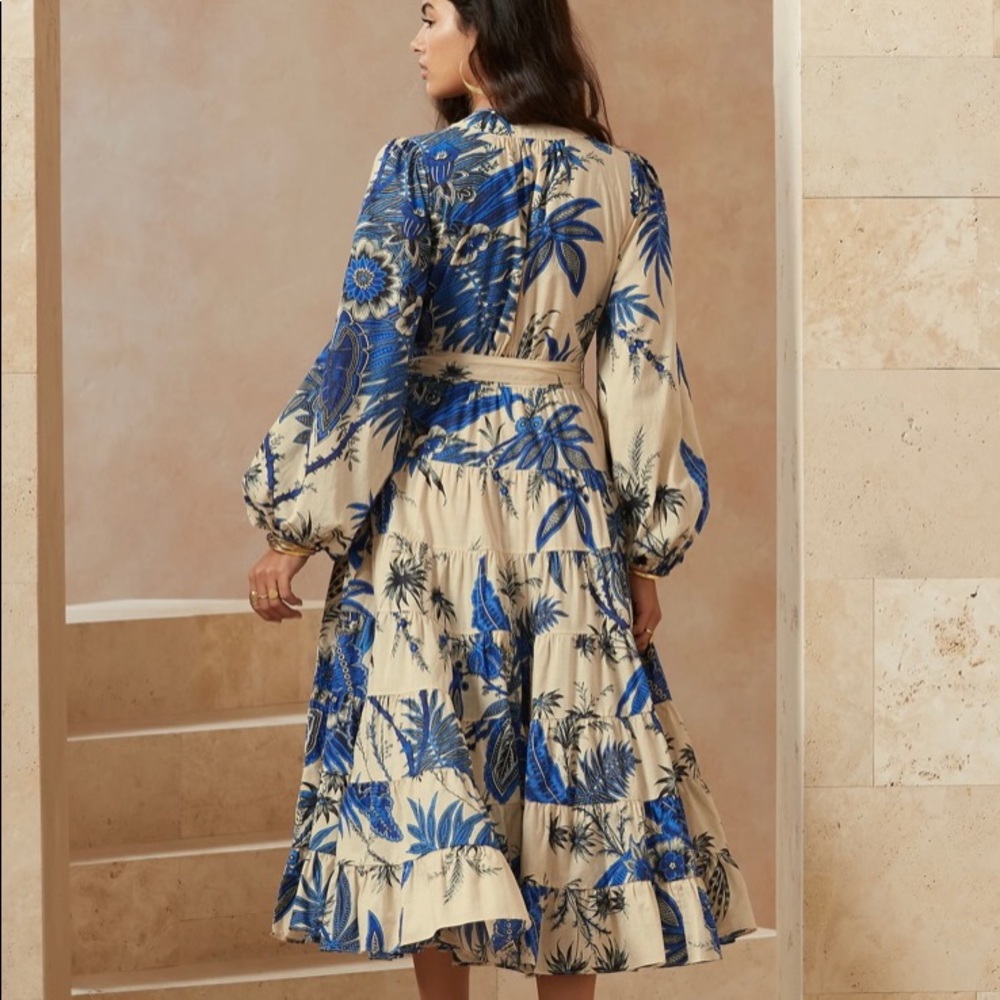 Banana Republic Blue and White Stampa Dress